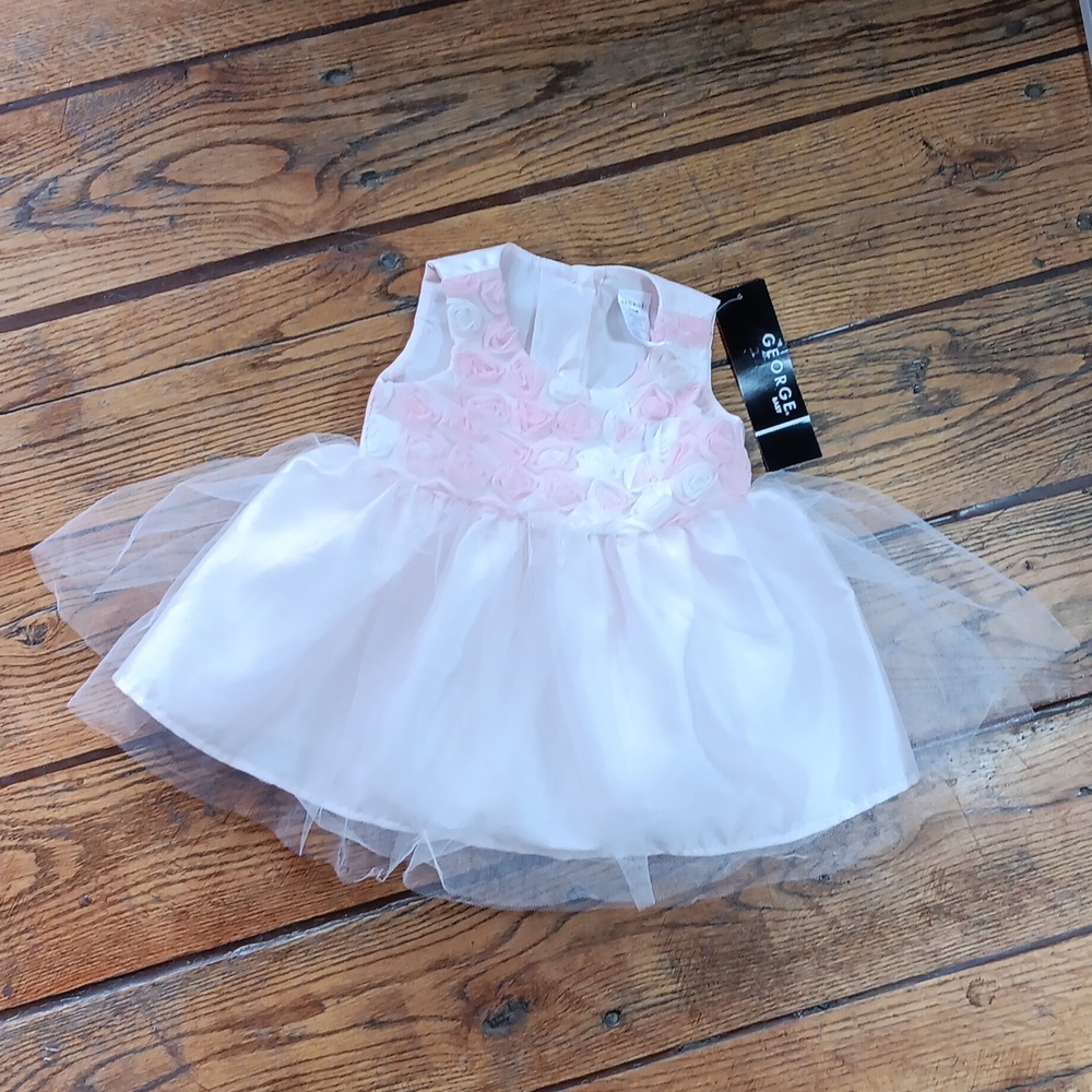 Rose Pink Baby Dress 3-6 months NWT